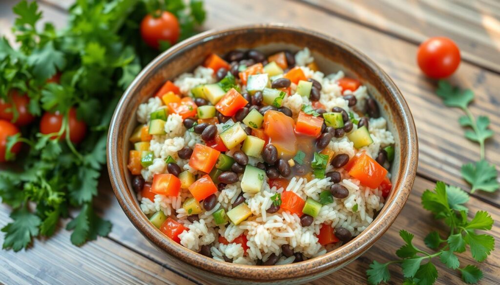 rice and lentil salad