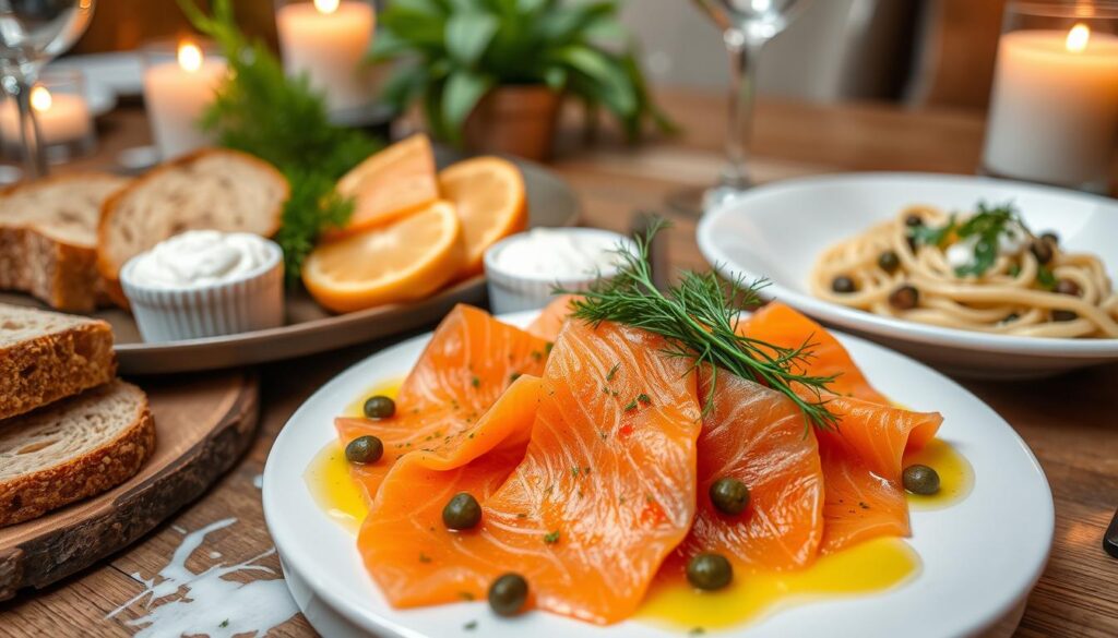 smoked salmon starters and mains